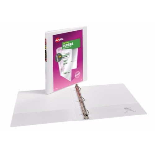 Avery 1/2" White Durable Slant Ring View Binders 12pk -17002