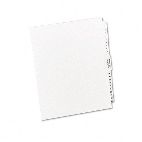 Avery 1-25/TOC Legal 11" x 8.5" Avery Style Collated Dividers - 11370
