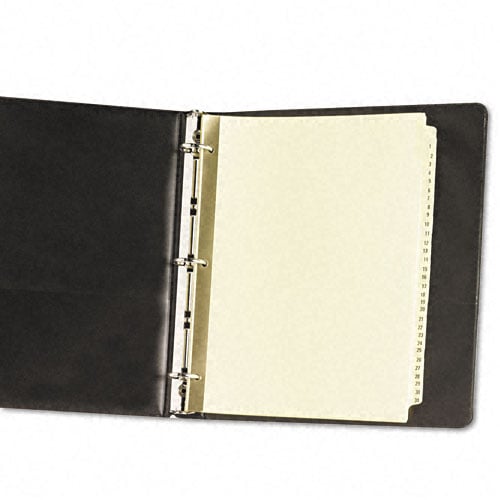 Avery 1-31 Buff Preprinted Laminated Tab Dividers - 11308