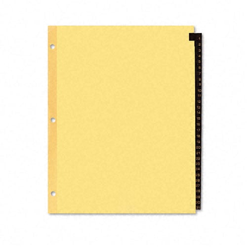Avery 1-31 tab Clear Reinforced Preprinted Red Leather Tab - 11327 - Clearance Sale