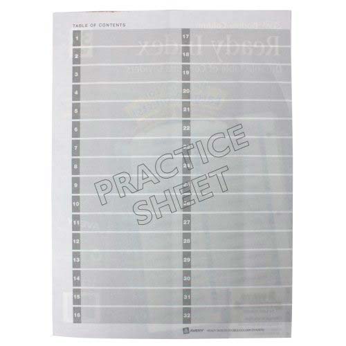 Avery 1-32 tab 11" x 8.5" Double-Column TOC Dividers - 11322 - Clearance Sale