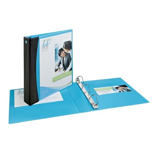 Avery 1.5" Aqua Comfort Touch Durable View Binders with Black Spine and Slant Ring - 6pk