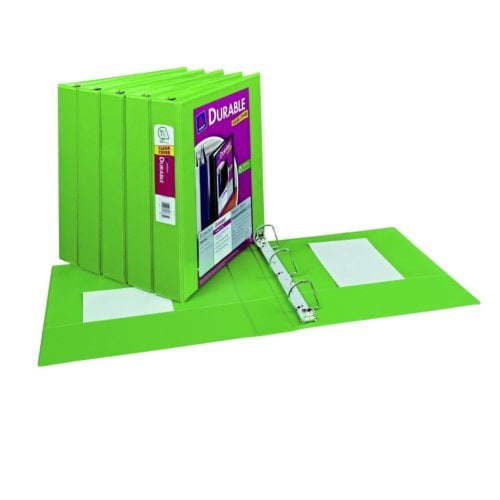 Avery 1.5" Green Durable View Binders with Slant Ring 6pk - 17835