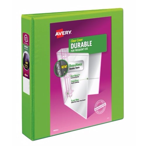 Avery 1.5" Green Durable View Binders with Slant Ring 6pk - 17835
