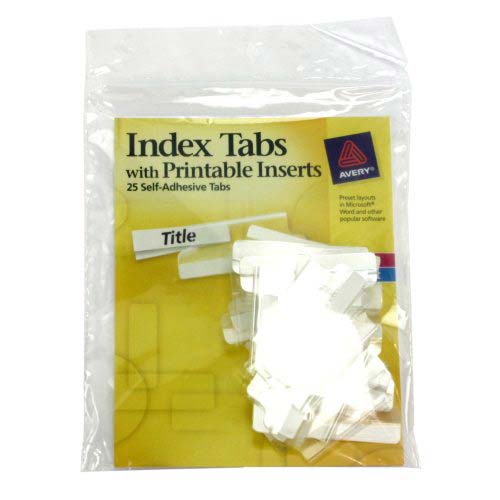 Avery 1.5" Clear Tab Self-Adhesive Plastic Tabs 25pk - 16230