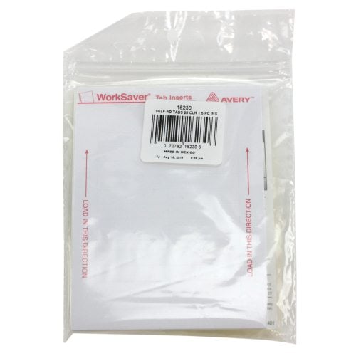 Avery 1.5" Clear Tab Self-Adhesive Plastic Tabs 25pk - 16230