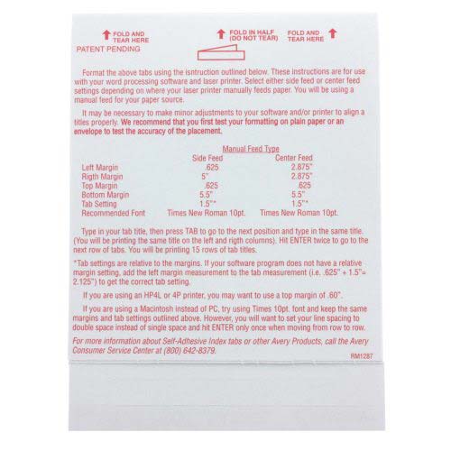 Avery 1.5" Clear Tab Self-Adhesive Plastic Tabs 25pk - 16230