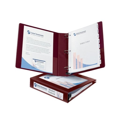 Avery 1.5" Maroon Framed View Heavy Duty Binders with One Touch EZD Ring - 12pk