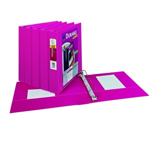 Avery 1.5" Pink Durable View Binders with Slant Ring 6pk - 17833
