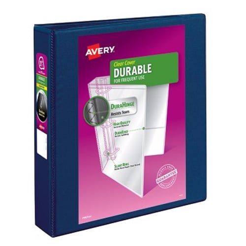 Avery 1 1/2" Blue Durable Slant Ring View Binders 12pk - 17024