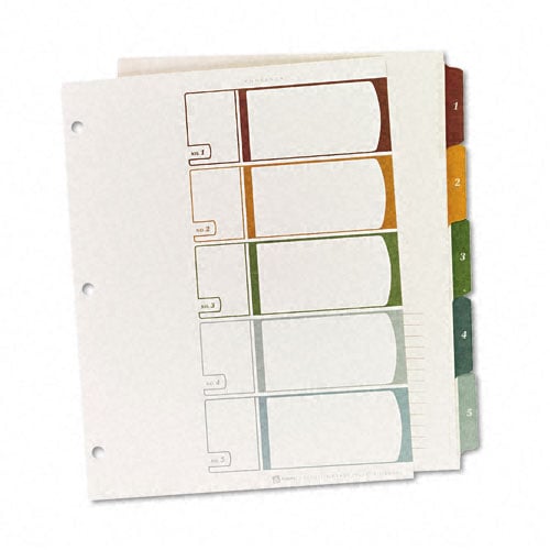 Avery 1-5 tab 11" x 8.5" Executive Multicolor Dividers - 11275