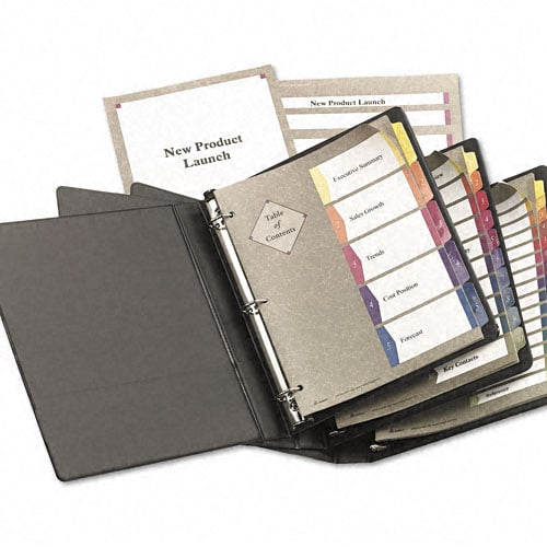 Avery 1-5 tab 11" x 8.5" Executive Multicolor Dividers - 11275