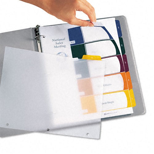 Avery 1-5 tab 11" x 8.5" Translucent Multicolor Dividers - 11816