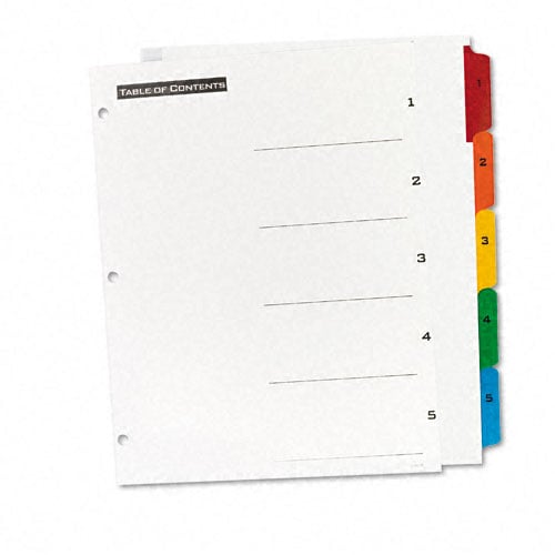 Avery 1-5 tab Office Essentials Table 'N Tabs Dividers - 11667
