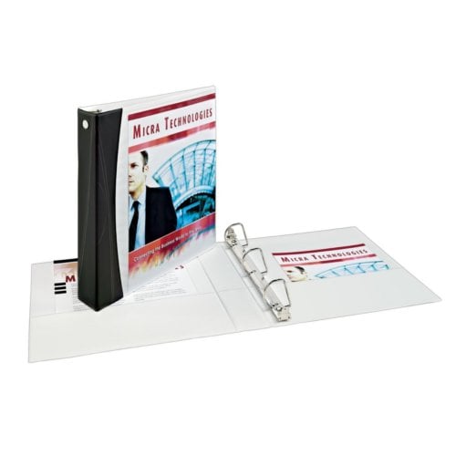 Avery 1.5" White Comfort Touch Durable View Binders with Black Spine and Slant Ring - 6pk