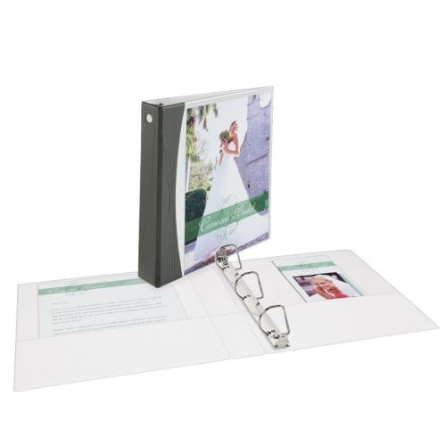 Avery 1.5" White Comfort Touch Durable View Binders with Gray Spine and Slant Ring - 6pk