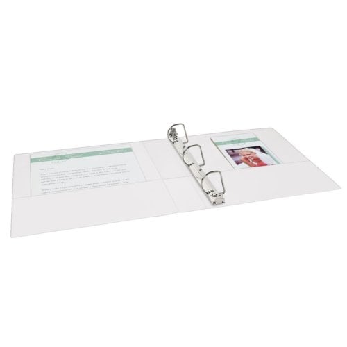 Avery 1.5" White Comfort Touch Durable View Binders with Gray Spine and Slant Ring - 6pk