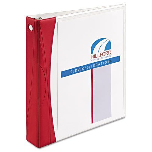Avery 1.5" White Comfort Touch Durable View Binders with Red Spine and Slant Ring - 6pk