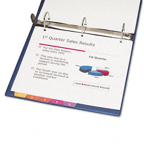 Avery 1-8 tab 11" x 8.5" Contemporary Multicolor Divider 6pk - 11186 - Clearance Sale