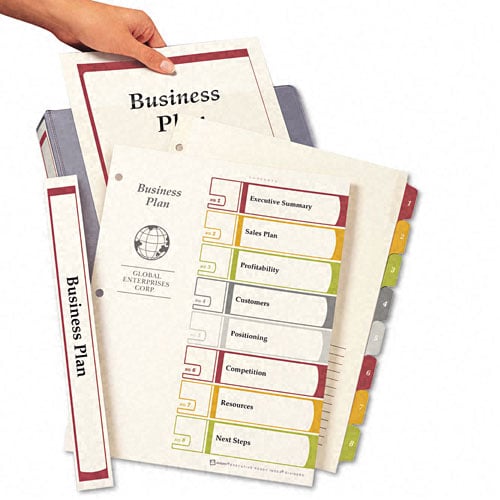 Avery 1-8 tab 11" x 8.5" Executive Multicolor Dividers - 11276