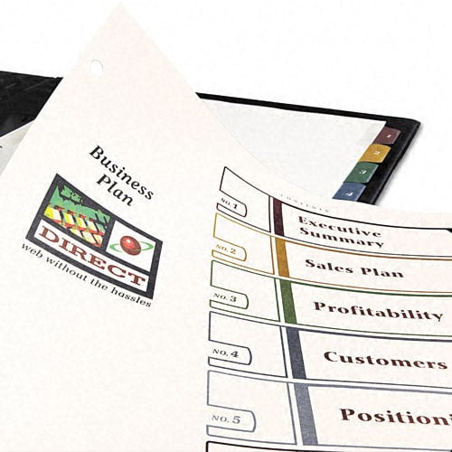 Avery 1-8 tab 11" x 8.5" Executive Multicolor Dividers - 11276