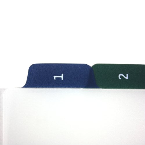 Avery 1-8 tab 11" x 8.5" Translucent Multicolor Dividers - 11817