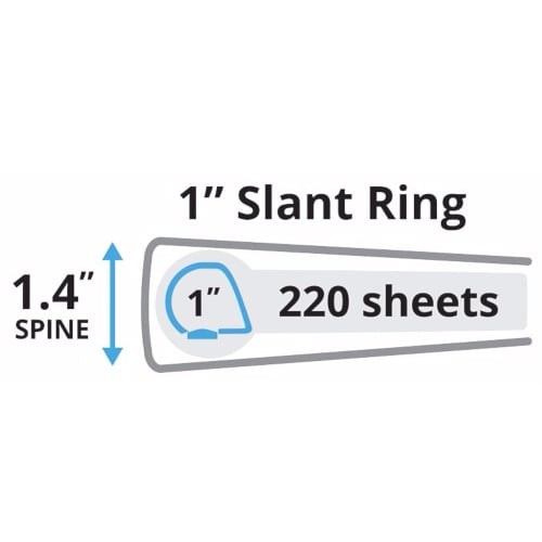 Avery 1" Assorted Durable Slant Ring View Binders 12pk - 17018