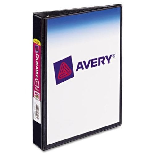 Avery 1" Black 5.5" x 8.5" Mini Durable Round Ring View Binders 12pk - 17167