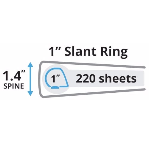 Avery 1" Black Durable Slant Ring Binders w/ Label Holders 12pk - 27256