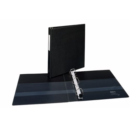 Avery 1" Black Durable Slant Ring Binders w/ Label Holders 12pk - 27256