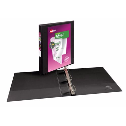 Avery 1" Black Durable Slant Ring View Binders 12pk - 17011