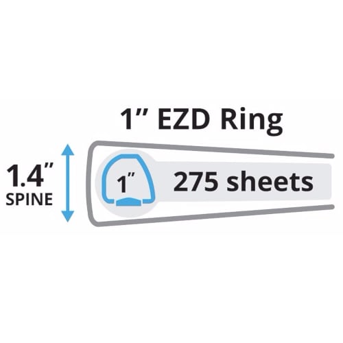 Avery 1" Black Durable EZD Ring Binders with Label Holders 12pk - 8302