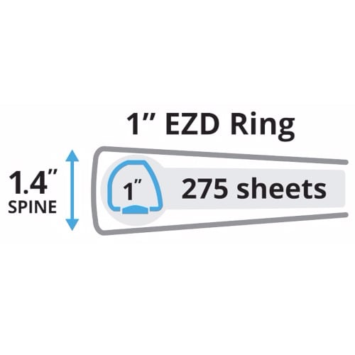 Avery 1" Black Durable View Binders with EZD Rings 12pk - 09300 - Clearance Sale