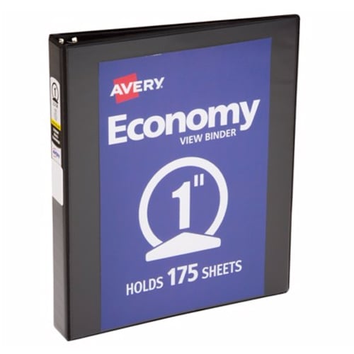 Avery 1" Black Economy View Round Ring Binders 12pk - 05761