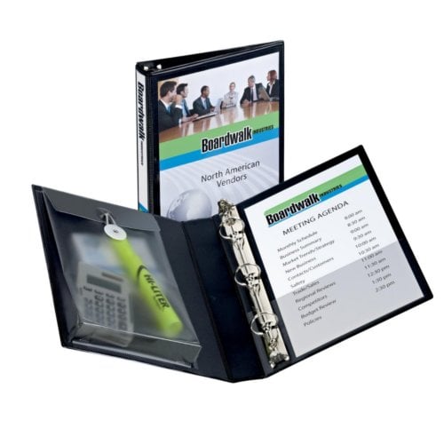 Avery 1" Black Protect & Store 5.5" x 8.5" Mini Durable Round Ring View Binders - 12pk