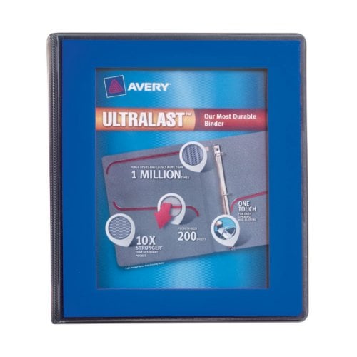 Avery 1" Blue UltraLast Heavy Duty View Binders with One Touch Slant Ring 6pk - 79740