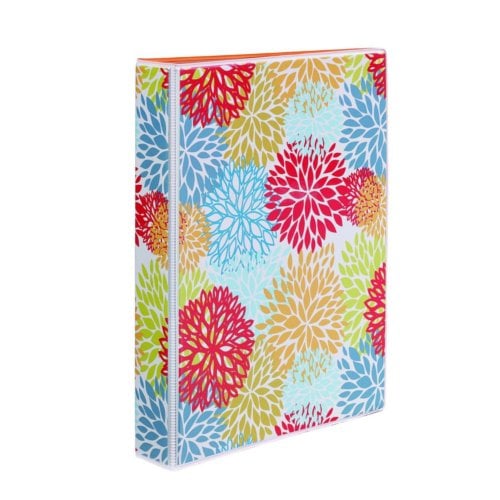 Avery 1" Bright Floral 5.5" x 8.5" Mini Durable Round Ring Binders 6pk - 18447