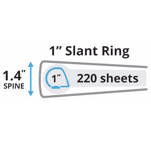 Avery 1" Burgundy Durable Slant Ring Binders 12pk - 27252