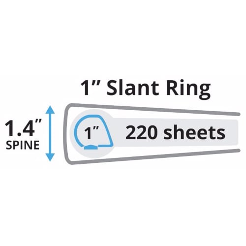 Avery 1" Dark Blue Durable View Binders with Slant Ring 6pk - 17831