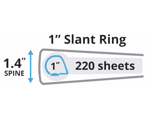 Avery 1" Green Durable Slant Ring Binders 12pk - 27253 - Clearance Sale