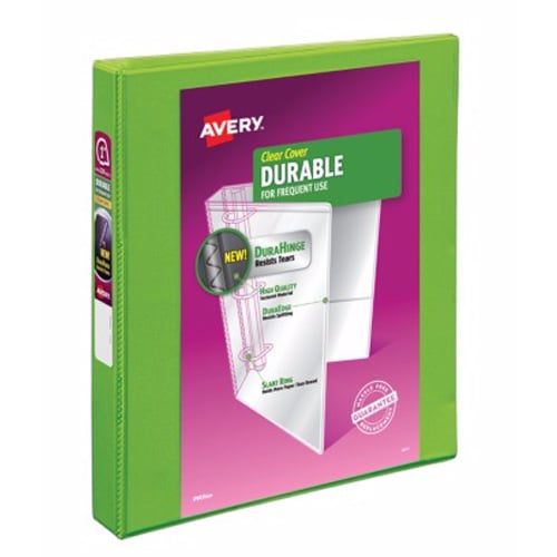 Avery 1" Green Durable View Binders with Slant Ring 6pk - 17832