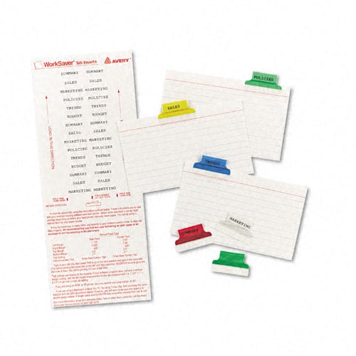 Avery 1" Assorted Self-Adhesive Plastic Tabs 25pk - 16219 - Clearance Sale