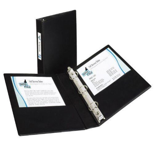 Avery 1" Black Durable Half Size Round Ring Binder w/ Label Holder 6pk - 27257 - Clearance Sale