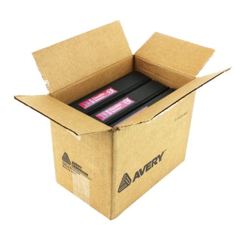 Avery 1" Black Durable Half Size Round Ring Binder w/ Label Holder 6pk - 27257 - Clearance Sale