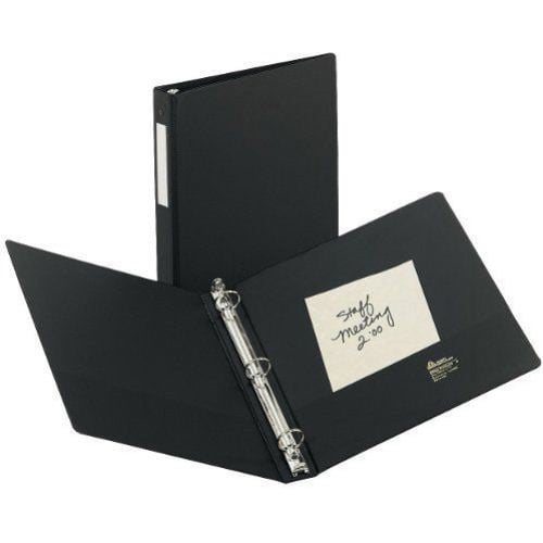 Avery 1" Black Economy Round Ring Binders with Label Holders 12pk - 4301