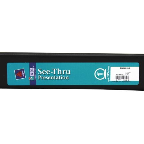 Avery 1" Black See-Thru Round Ring Binders 12pk - 10852