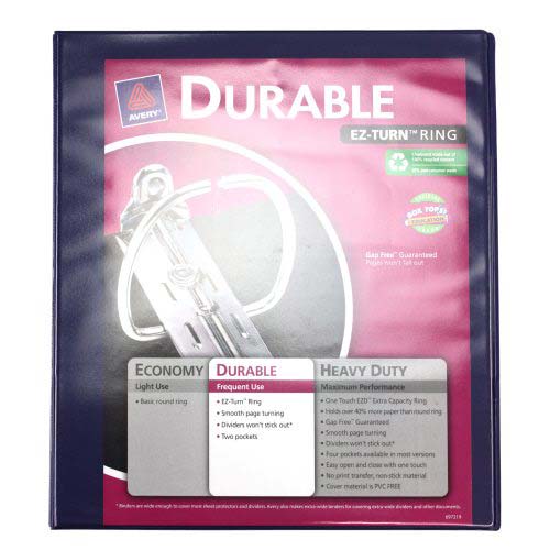 Avery 1" Blue Durable Slant Ring View Binders 12pk - 17014