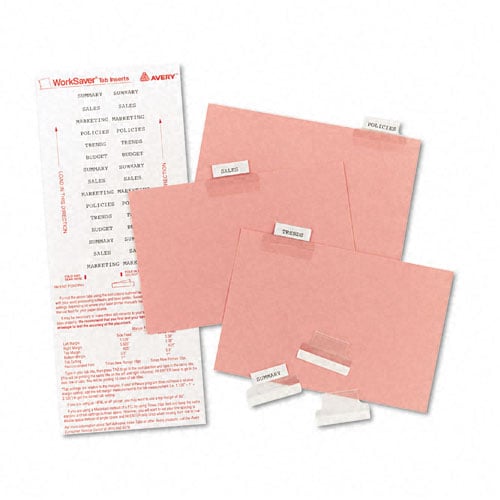 Avery 1" Clear Tab Self-Adhesive Plastic Tabs 25pk - 16221 - Clearance Sale