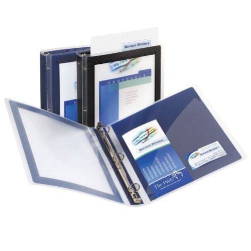 Avery 1" Navy Blue Flexi-View Round Ring Binders 12pk - 17685