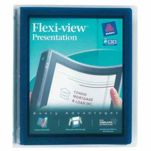 Avery 1" Navy Blue Flexi-View Round Ring Binders 12pk - 17685